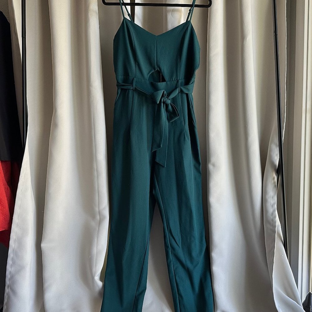 leith dark teal jumpsuit